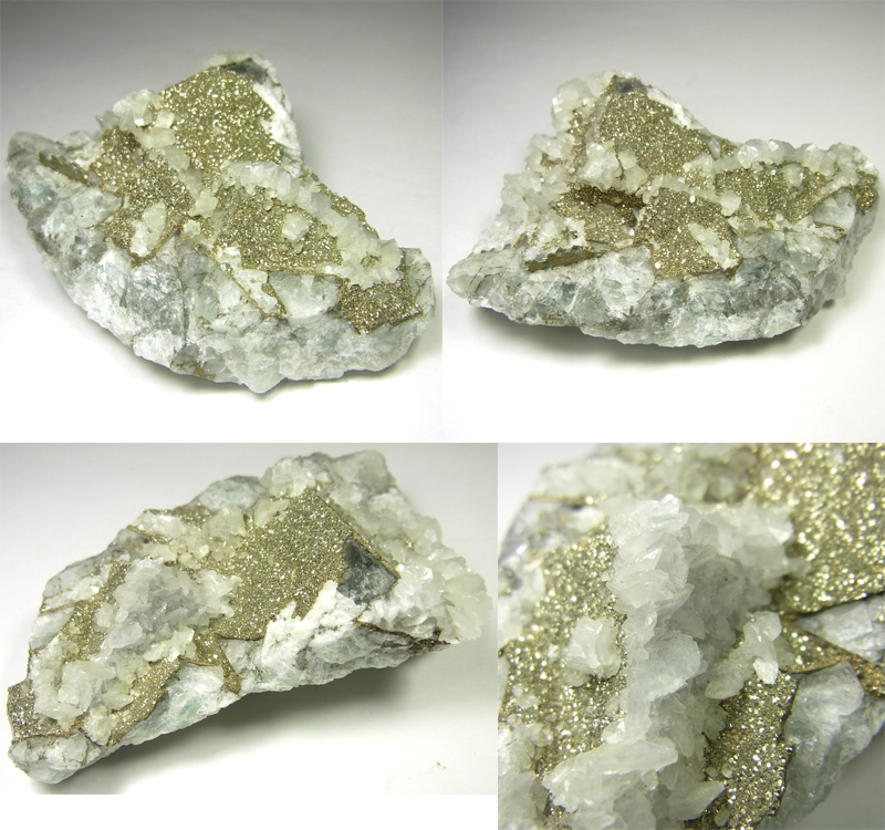 パイライト(Pyrite)/カルサイト(Calcite)/フローライト(Fluorite)