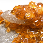 スペサタイト(Spessartine)/スモーキークォーツ(Quartz)