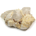 スペサタイト(Spessartine)/クォーツ(Quartz)/ショール(Tourmaline)