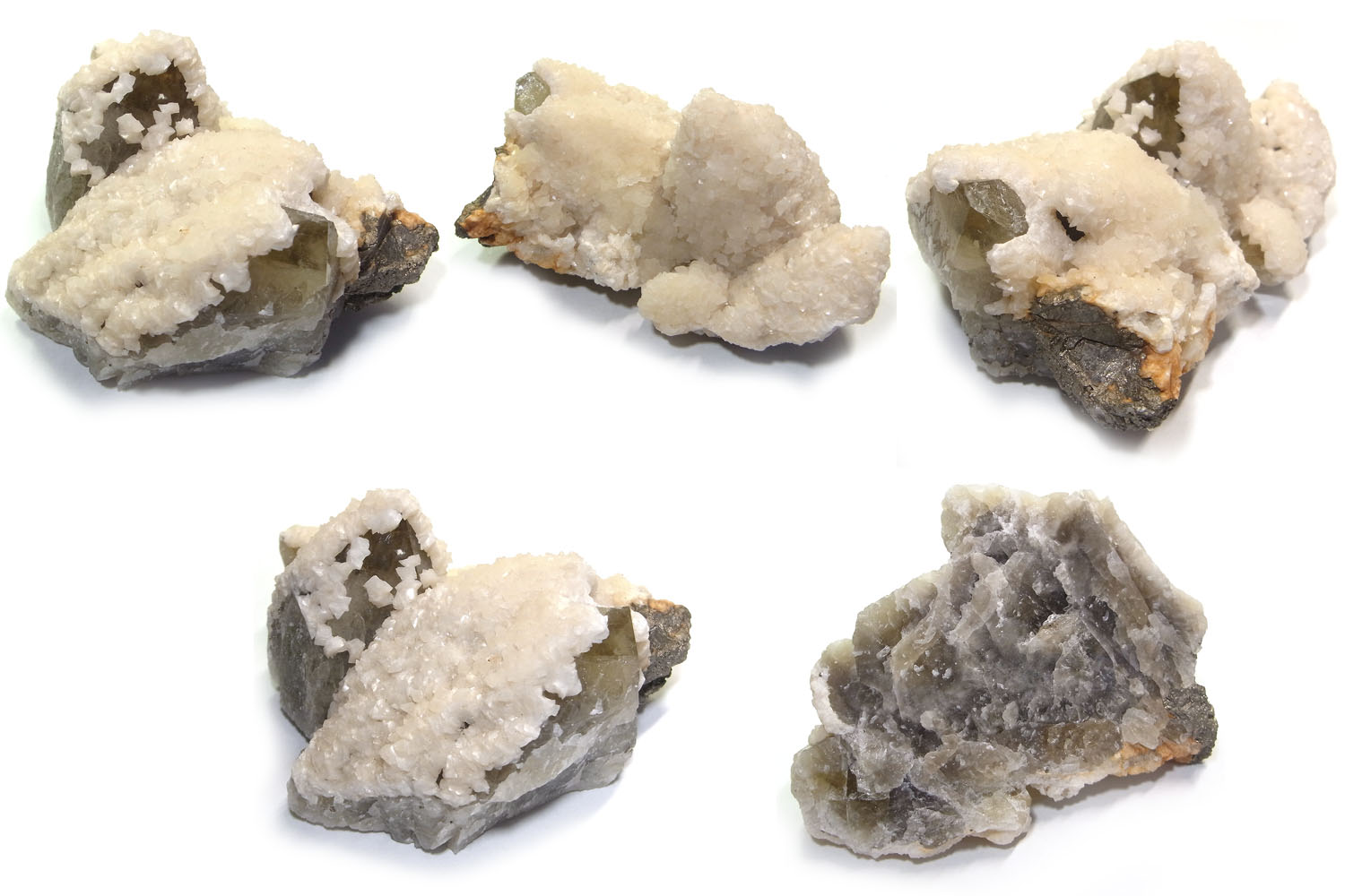 スモーキークォーツ(Quartz)/カルサイト(Calcite)/パイライト(Pyrite)