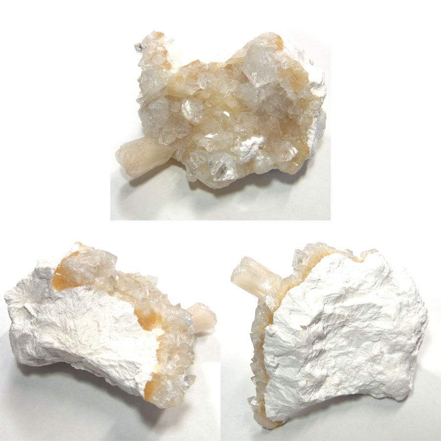 アポフィライト(Apophyllite)/スティルバイト(Stilbite)/オケナイト(Okenite)