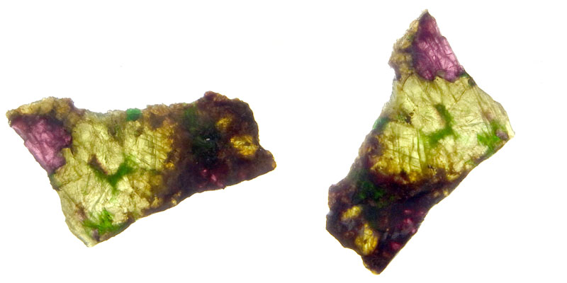 パイロープ(Garnet)/クロムダイオプサイド(Diopside)/エンスタタイト(Enstatite)